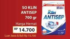 Promo Harga SO KLIN Antisep Detergent Fresh Scent 700 gr - Alfamart