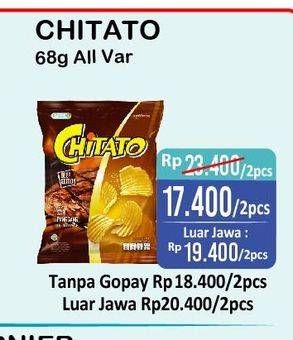Promo Harga CHITATO Snack Potato Chips All Variants per 2 pcs 68 gr - Alfamart