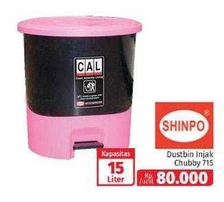 Promo Harga Shinpo Tempat Sampah Cubby 715 1500 ml - Lotte Grosir
