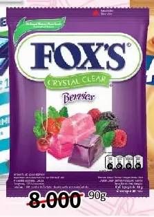 Promo Harga FOXS Crystal Candy 90 gr - Alfamart