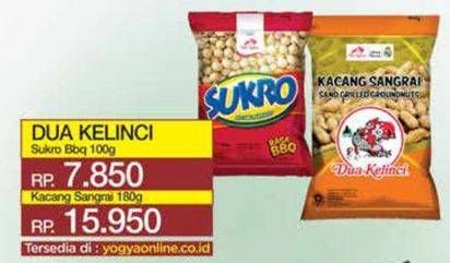 Promo Harga Dua Kelinci Kacang Sukro BBQ 100 gr - Yogya