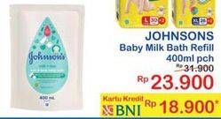 Promo Harga JOHNSONS Baby Milk Bath 400 ml - Indomaret