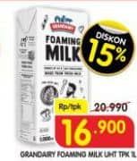Promo Harga Grandairy Foaming Milk  1000 ml - Superindo