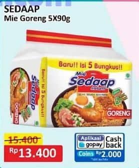 Promo Harga Sedaap Mie Goreng Original per 5 pcs 90 gr - Alfamart