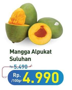 Promo Harga Mangga Alpukat Suluhan per 100 gr - Hypermart