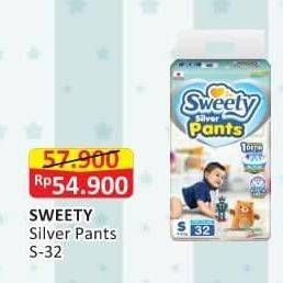 Promo Harga Sweety Silver Pants S32 32 pcs - Alfamart