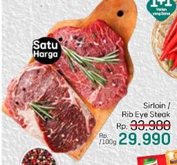 Promo Harga Sirloin/Rib Eye Steak  - LotteMart