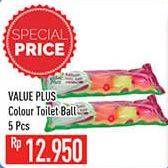 Promo Harga VALUE PLUS Colour Toilet Ball 5 pcs - Hypermart