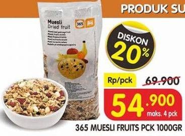 Promo Harga 365 Muesli Buah 1000 gr - Superindo