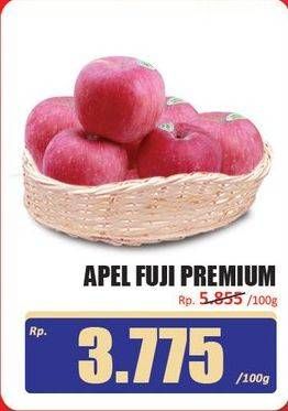 Promo Harga Apel Fuji Premium per 100 gr - Hari Hari