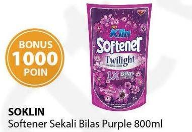 Promo Harga SO KLIN Softener Sekali Bilas Purple 800 ml - Alfamart
