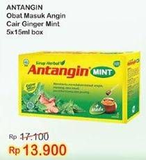 Promo Harga ANTANGIN Obat Masuk Angin Ginger Mint per 5 sachet 15 ml - Indomaret