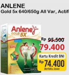 Promo Harga ANLENE Gold Susu High Calcium All Variants 650 gr - Alfamart