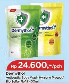 Promo Harga Dermythol Antiseptic Body Wash Bio Sulfur, Hygiene Protect 400 ml - TIP TOP