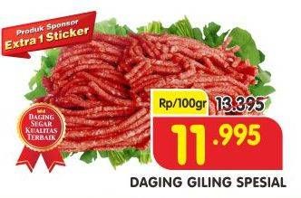 Promo Harga Daging Giling Sapi Spesial per 100 gr - Superindo