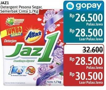 Promo Harga Attack Jaz1 Detergent Powder Semerbak Cinta, Pesona Segar 1700 gr - Alfamidi