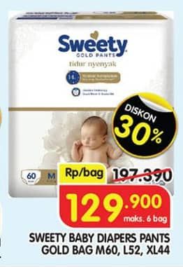 Promo Harga Sweety Gold Pants M60, L52, XL44 44 pcs - Superindo
