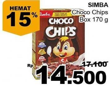 Promo Harga SIMBA Cereal Choco Chips 170 gr - Giant