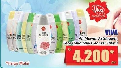 Promo Harga VIVA Air Mawar, Astringent, Face Tonic, Milk Cleanser 100ml  - Hari Hari