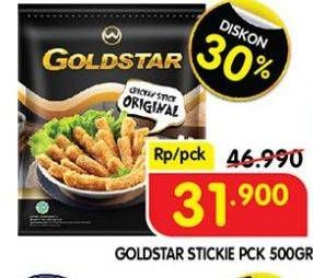 Promo Harga Goldstar Chicken Nugget Stickie Cheese 500 gr - Superindo