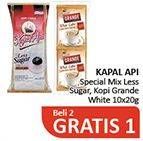 Promo Harga Kapal Api Kopi Bubuk Special Mix Less Sugar per 10 sachet 20 gr - Alfamidi