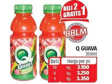 Promo Harga Q GUAVA Juice 350 ml - Lotte Grosir
