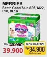 Promo Harga Merries Pants Good Skin XL16, S26, L20, M22 16 pcs - Alfamart