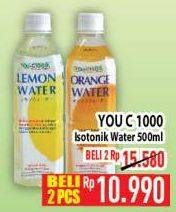 Promo Harga YOU C1000 Isotonic Drink Orange Water, Lemon Water 500 ml - Hypermart