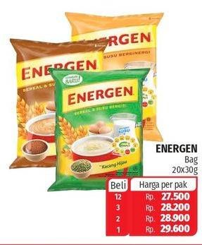 Promo Harga ENERGEN Cereal Instant per 20 sachet 30 gr - Lotte Grosir