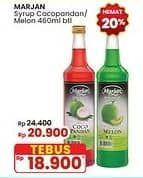 Promo Harga Marjan Syrup Boudoin Cocopandan, Melon 460 ml - Indomaret