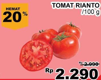 Promo Harga Tomat Rianto per 100 gr - Giant