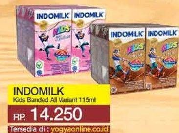 Promo Harga INDOMILK Susu UHT Kids All Variants per 6 tpk 115 ml - Yogya