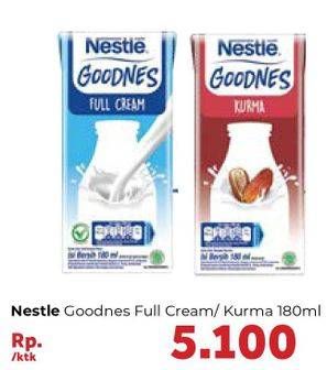 Promo Harga NESTLE Goodnes UHT Full Cream, Kurma 180 ml - Carrefour