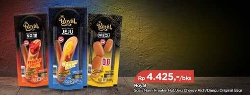 Promo Harga Belfoods Royal Ready to Go Sosis Ayam Jeju Keju, Daegu Original, Nami Pedas 55 gr - TIP TOP