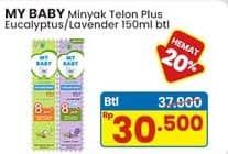 Promo Harga My Baby Minyak Telon Plus Lavender, Eucaliptus 150 ml - Indomaret