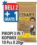 Promo Harga PIKOPI 3 in 1 Kopi Mix per 10 sachet 20 gr - Hypermart