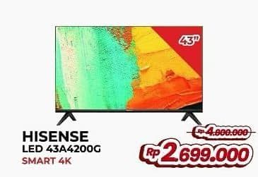 Promo Harga Hisense 43A4200G 43 Inch LED Android 11 Smart TV  - Yogya