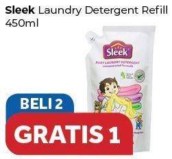 Promo Harga SLEEK Baby Laundry Detergent 450 ml - Carrefour