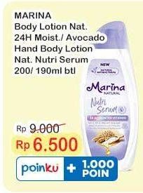 Promo Harga Marina Hand Body Lotion UV White Healthy Glow, Natural Rich Moisturizing 190 ml - Indomaret