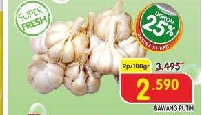 Promo Harga Bawang Putih per 100 gr - Superindo