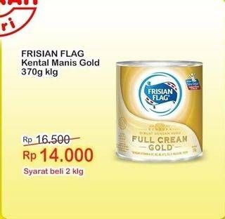 Promo Harga FRISIAN FLAG Susu Kental Manis Gold 370 gr - Indomaret