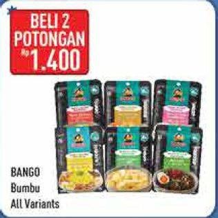 Promo Harga BANGO Bumbu Kuliner Nusantara All Variants per 2 sachet - Hypermart