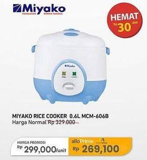 Promo Harga Miyako MCM 606 A | Rice Cooker  - Carrefour