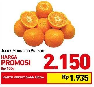 Promo Harga Jeruk Mandarin Ponkam per 100 gr - Carrefour