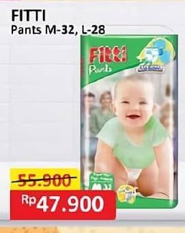 Promo Harga Fitti Pants M32, L28 28 pcs - Alfamart