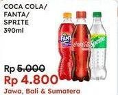 Promo Harga COCA COLA/FANTA/SPRITE 390ml  - Indomaret