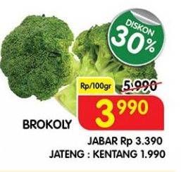 Promo Harga Brokoli per 100 gr - Superindo