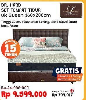 Promo Harga LADY AMERICANA Dr. Hard Bed Set Queen 160x200cm  - Courts