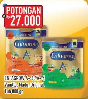 Promo Harga ENFAGROW A+3 / A+4 Susu Bubuk Vanilla, Madu, Original 800 gr - Hypermart