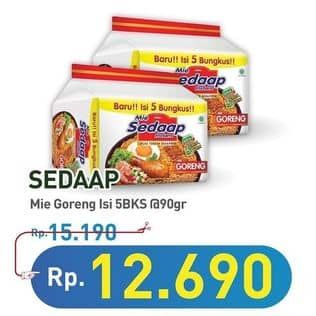 Promo Harga Sedaap Mie Goreng Original per 5 pcs 90 gr - Hypermart